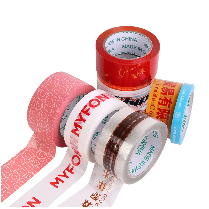 Custom Packaging Adhesive Cello Jumbo Roll Carton Sealing Shipping Logo Printed Clear Fragile Plastic Bopp Packing Tape