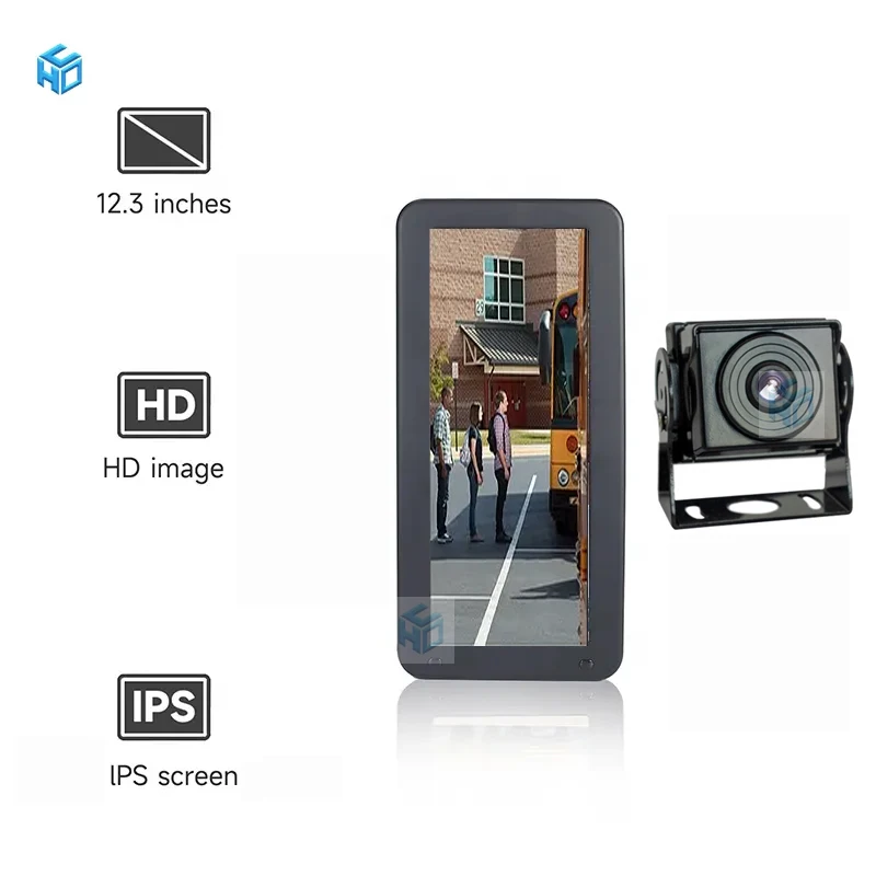 12.3inch Neoplan Coach Electric Interior Rearview Rear Side View Video Camera Monitor Truck Bus Mirror