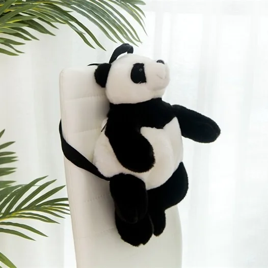 Wholesale Soft Tiger Bear Leopard Panda Custom Animal Plush Plushie Backpack Gifts for Kid