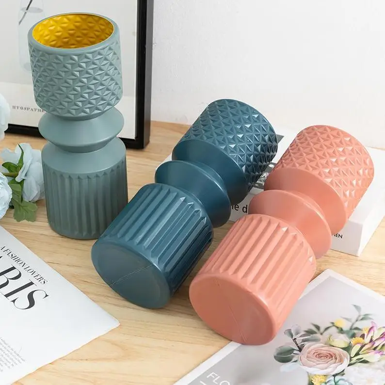 Flower Vase Home Decor Table Modern Mini Large Plastic Decor Luxury For Centerpieces Wedding Porcelain Big Test Tube Flower Vase