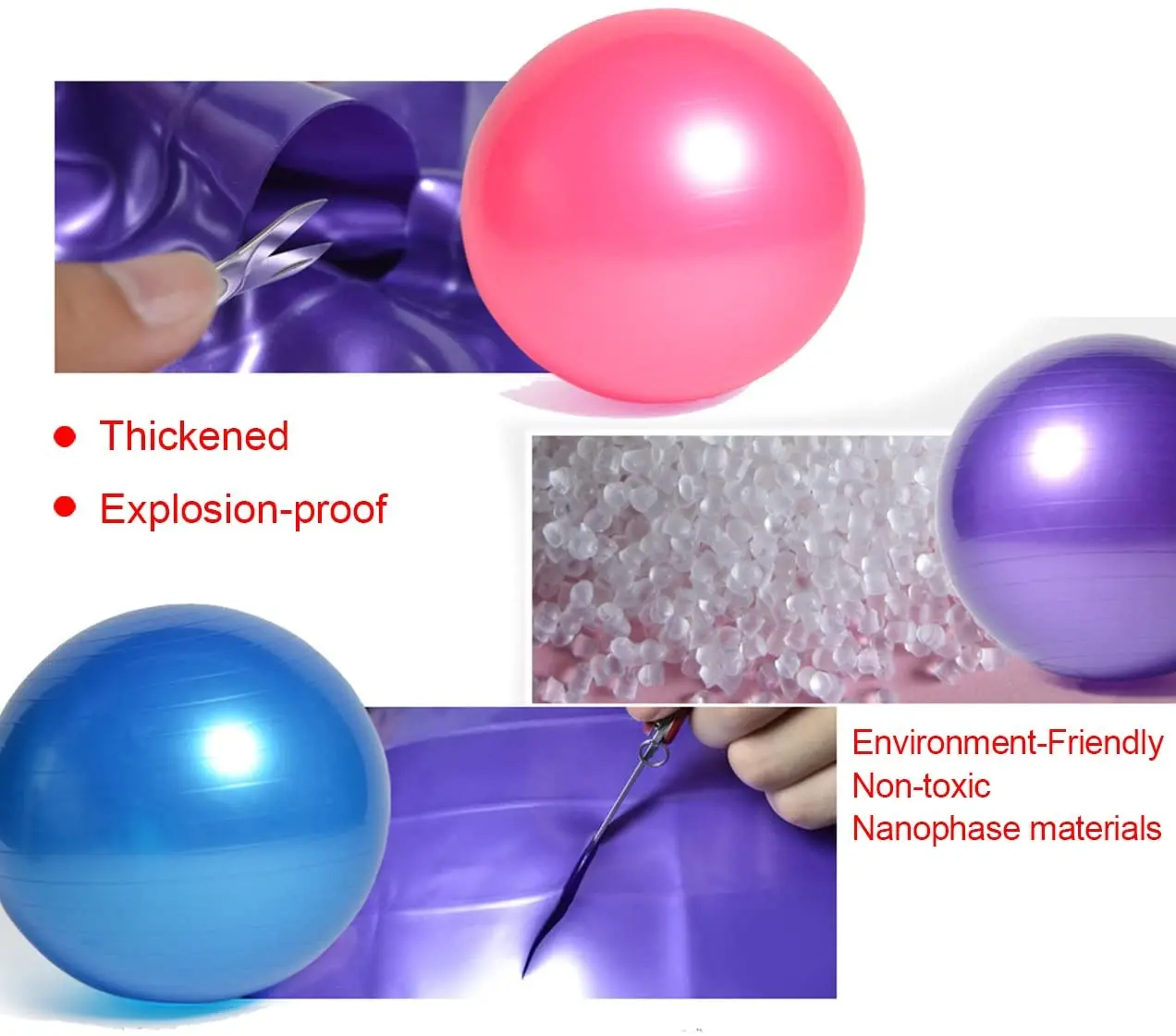 Wholesale Gym Fitness Exercise Balance Pregnancy Birthing Custom Big Size Soft 85cm 25cm 45cm 55cm 65cm 75cm Pilates Yoga Balls