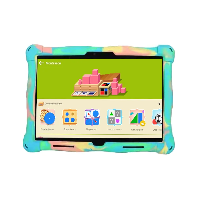 WIFI Kids Tablet OS Android 10 with High Resolution 1280*800 for Kids Learning and Playing Games Two in One Tablet