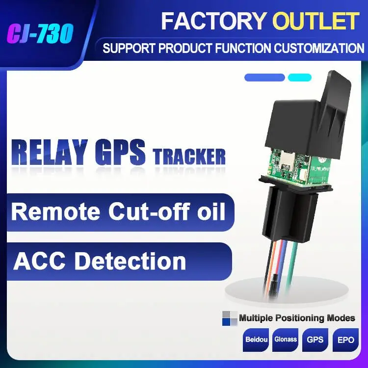 Small Gps Tracking Device CJ730 Moto Mini Relay Controlling Engine Acc Micro Gps Tracker 4G