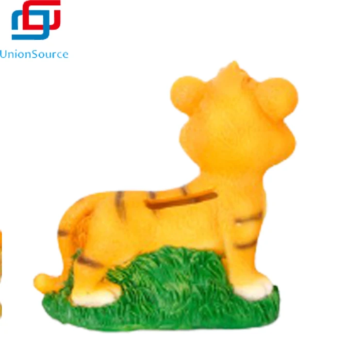 
Christmas Animal Statues Money Box Resin Ornament Tiger Shape Figurines Craft 