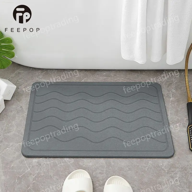 [Feepop] Stone Bath Mat Designer Diatomite Bathroom Mat