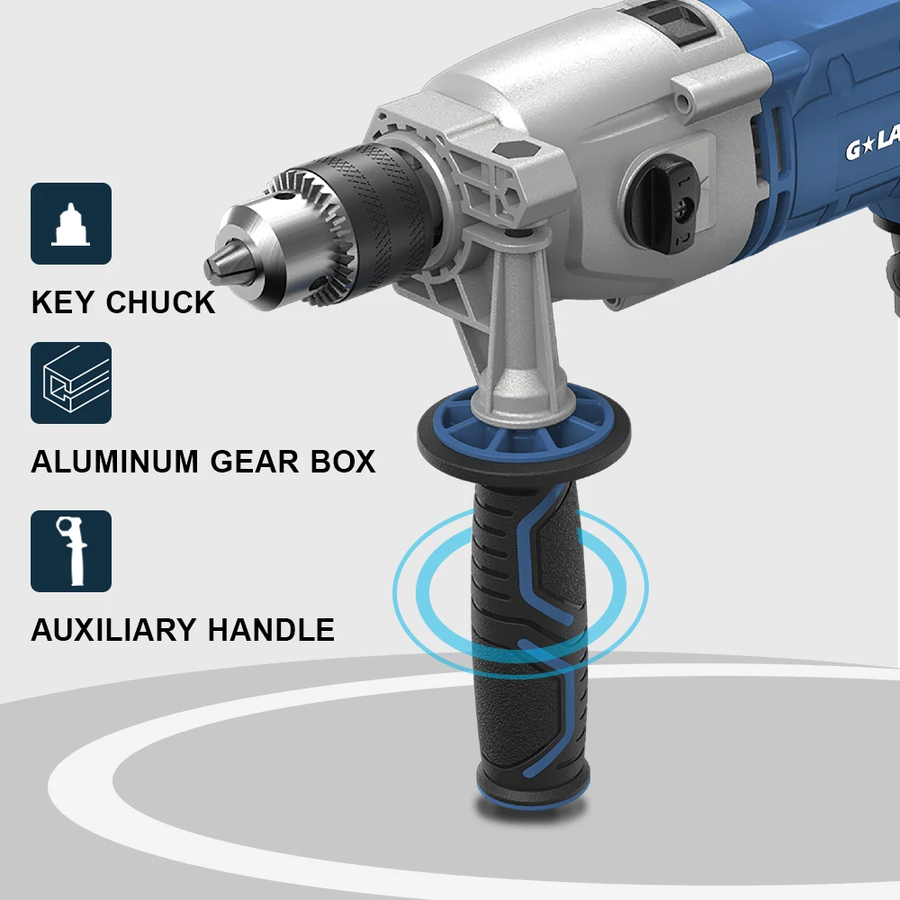 Galaxia New Arrival 13mm Electric Impact Drill 1200W Input Power Wood Concrete Drilling Machine
