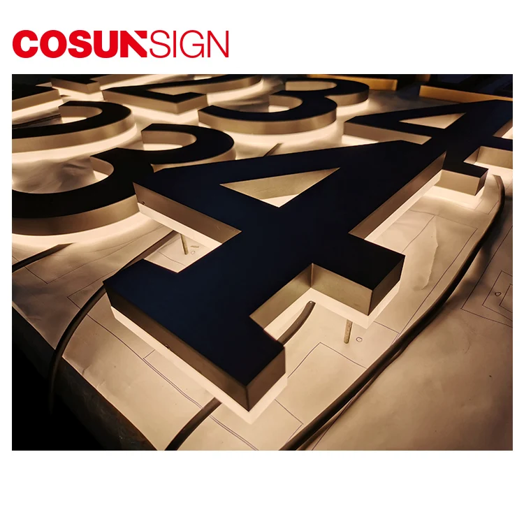 COSUN 304 нержавеющая сталь наружный металлический домик с номерами открытая дверная вывеска