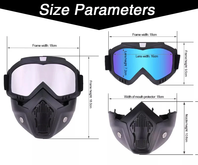 Dustproof Motocross Glasses Adjustable Motorcycle Goggles Breathable Full Face Protective Dirt Bike Motorbike Dirt Bike Off-road