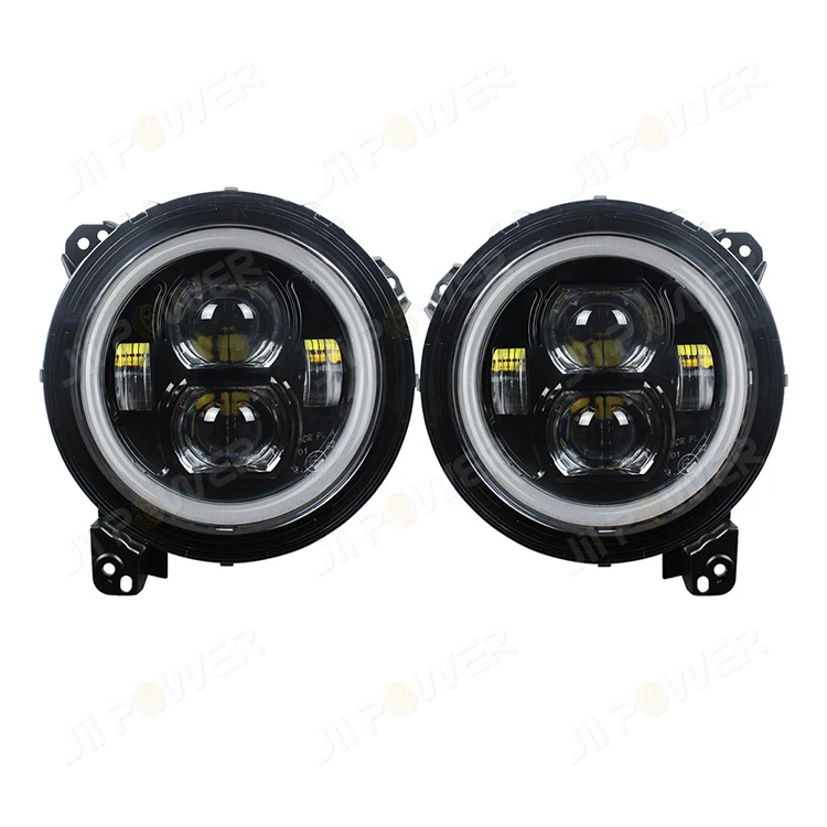 9 inches Round 90w IP67 LED headlamps for Wrangler JL  2018-2023 Gladiator