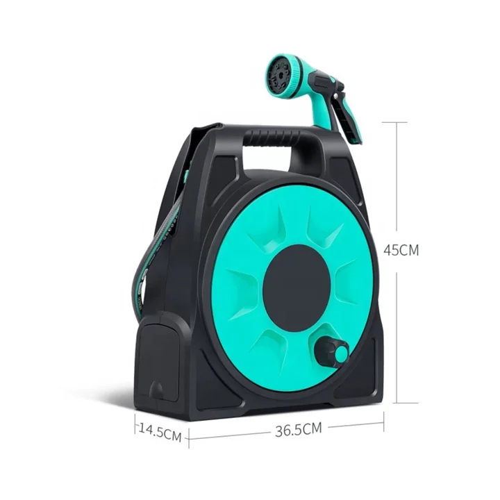 25m Durable Hose Reel Cart Set Garden Watering Equipment with Water Sprayer Gun for Yard Lawn
