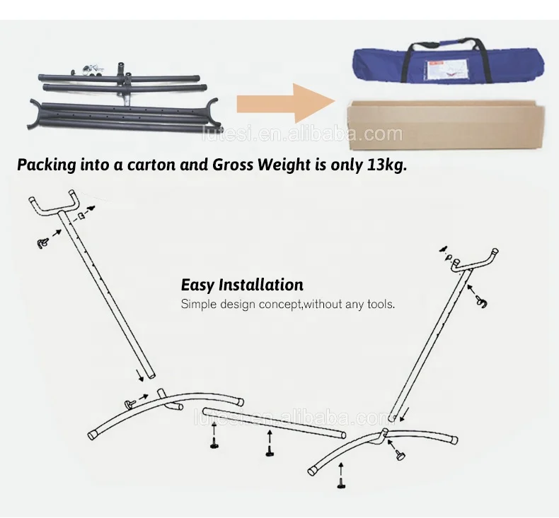 Гамак-подставка для кемпинга макс. 330 фунтов хлопок цветной под заказ гамак с подставкой