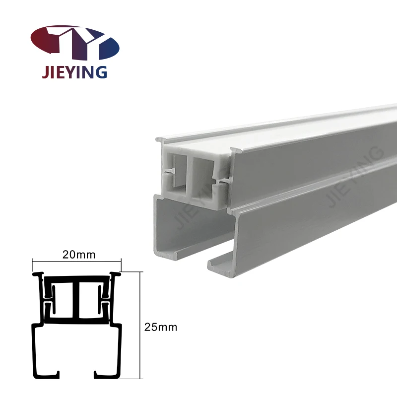 Jieying Flexible Heavy Square Jumbo Track Wave Pleat Curtain Rail Track with Wave Tape Accessories
