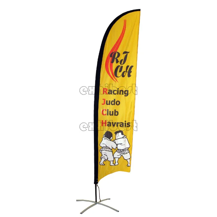 Outdoor custom printed teardrop tear drop beach feather banner flags pole kit with custom logo