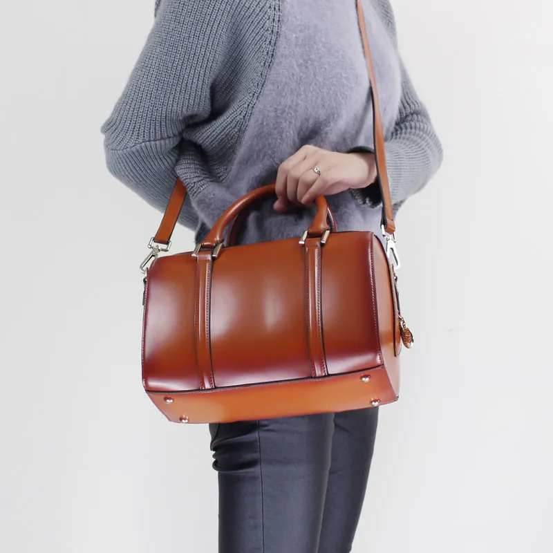 custom high quality Genuine leather ladies tote single shoulder handbags