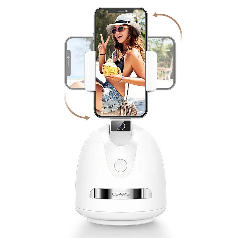 USAMS ZB239 Dropshipping Products 2021 360 Tracking Mini Tripod Rotation Mount Stand Auto Face Phone