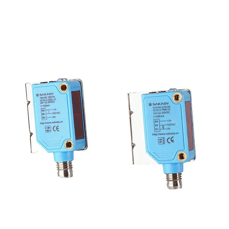 Plastic Housing DC24V 3Wires PNP Retro reflection photoelectric sensor