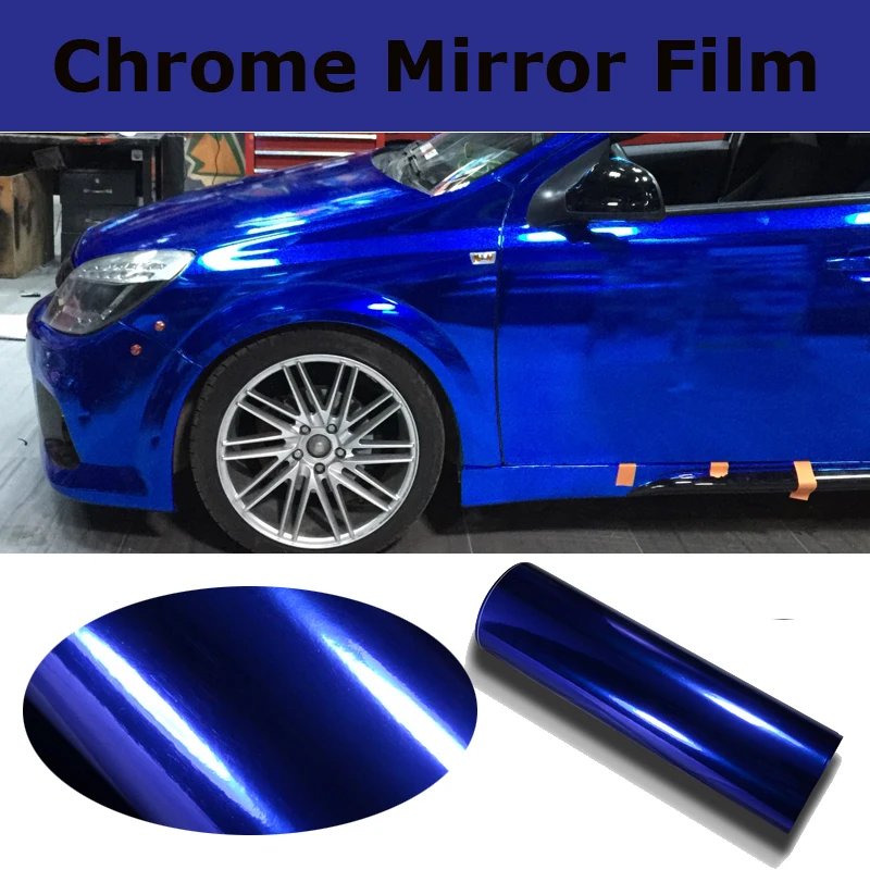 Chrome  Blue Vinyl Car Body Color Change Decoration Film Wrap Sticker Car Wrapping film