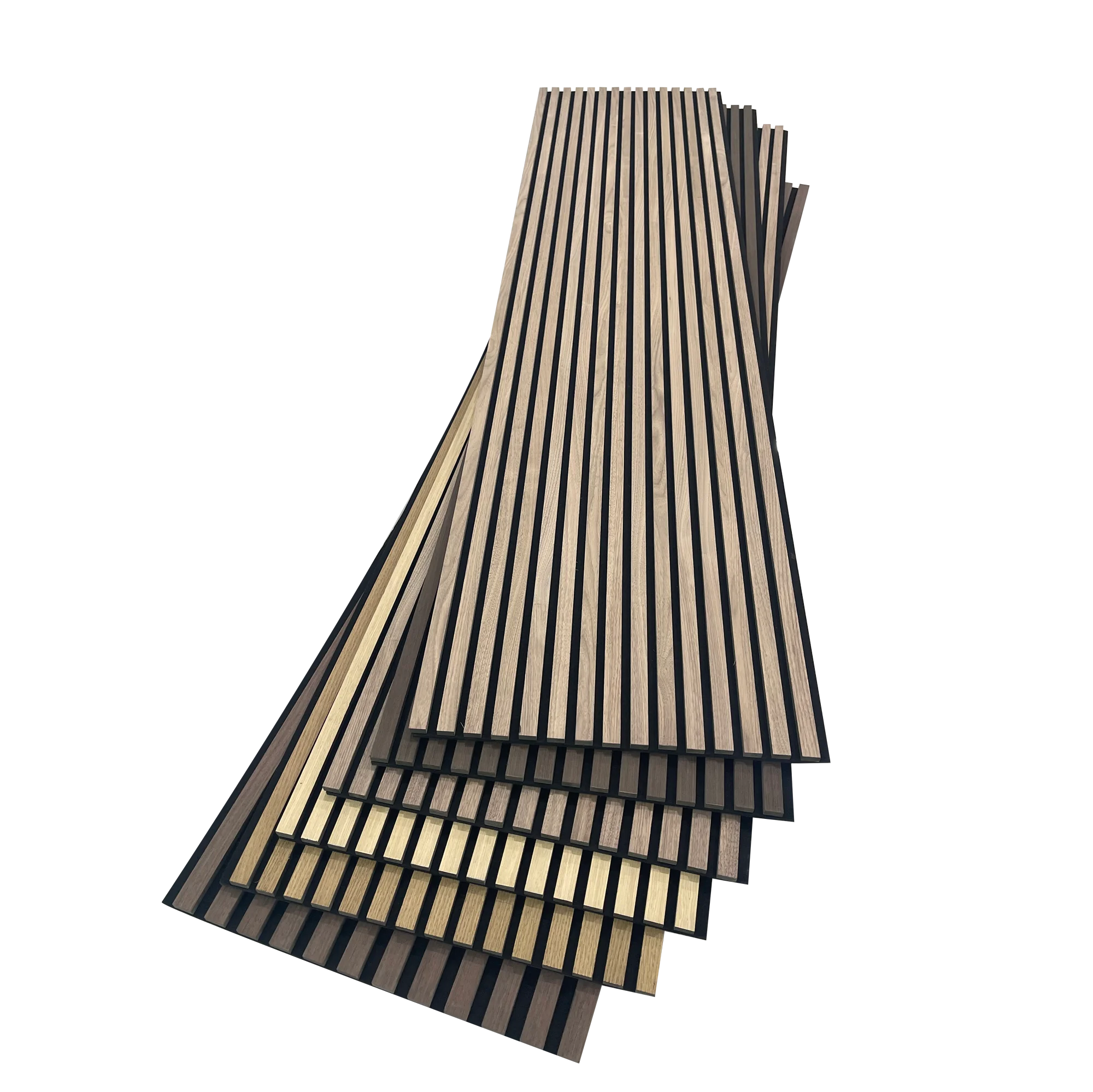 FEYT Wall Wooden Slat Acoustic Panel Akupanel 3000MM Natural Black Oak indoor acoustic panels