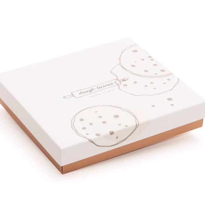 Custom Logo Lid and Base Chocolate Gift Packaging Two Piece Premium Cookie Folding Box with Insert