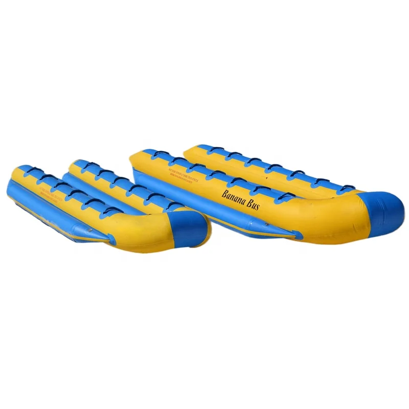 Water sport 12 rider large commercial inflatable towed banana taxi bus float banana boat for sale