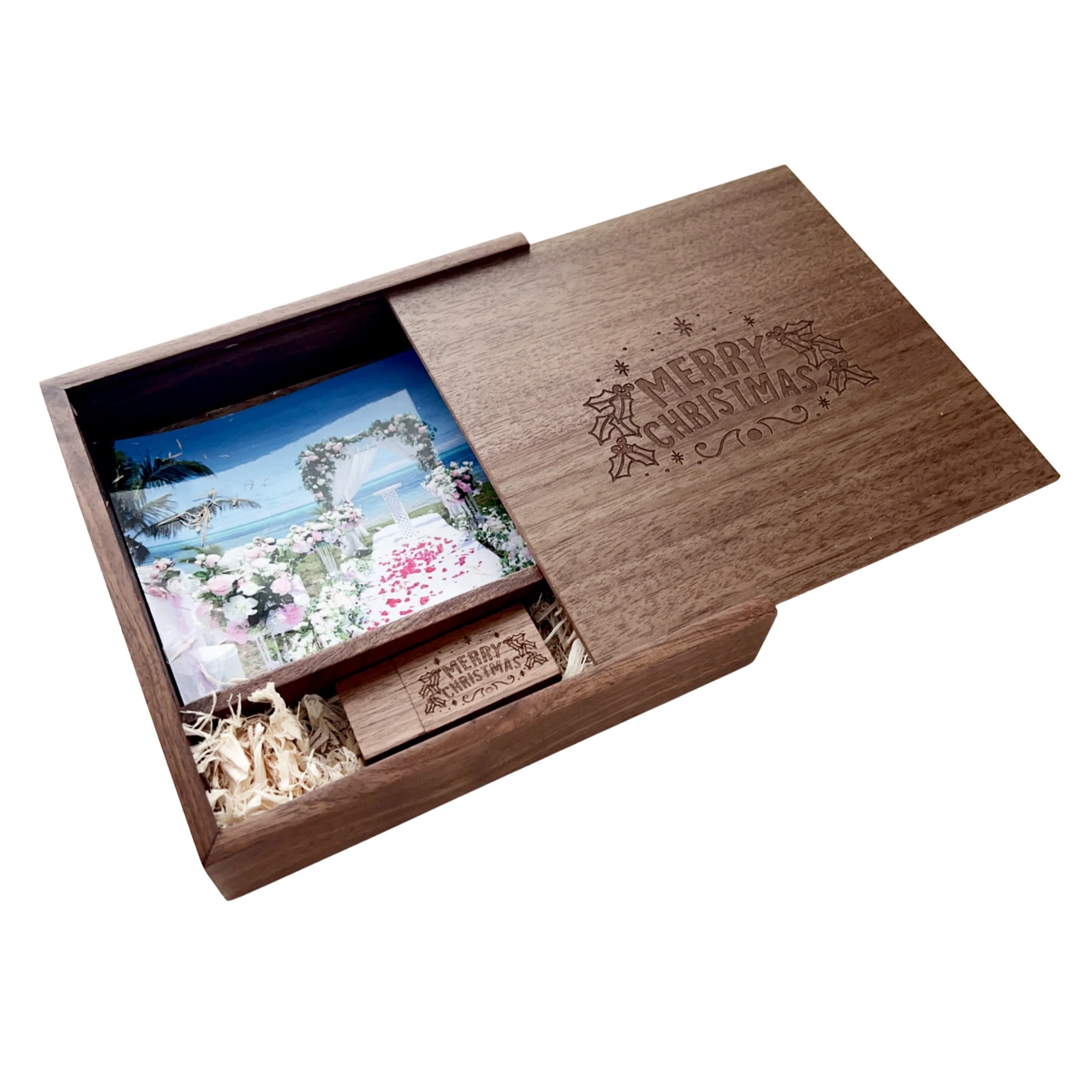 Wedding Wood USB Flash Drive customized wooden photo box for wedding wooden wedding photo album 2.0 3.0 8GB 16GB 32GB 64GB 128GB