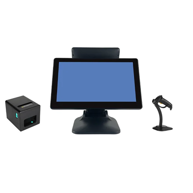 MJPOS1597  all in one pos system 15.6 inch  windows pos all in one supermarket pos system  dual screen options