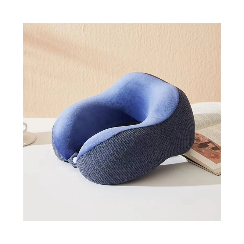 Packaging storage Airplane comfortable 2 in 1 u shaped Office memory foam deep sleep neck travel pillow