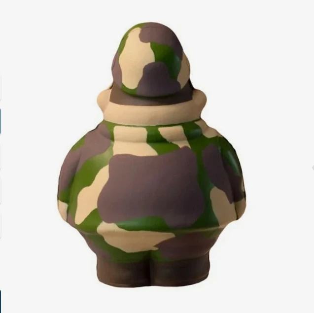 High quality customized logo promotional Imprinted Marketing Army Bert Stress Relievers