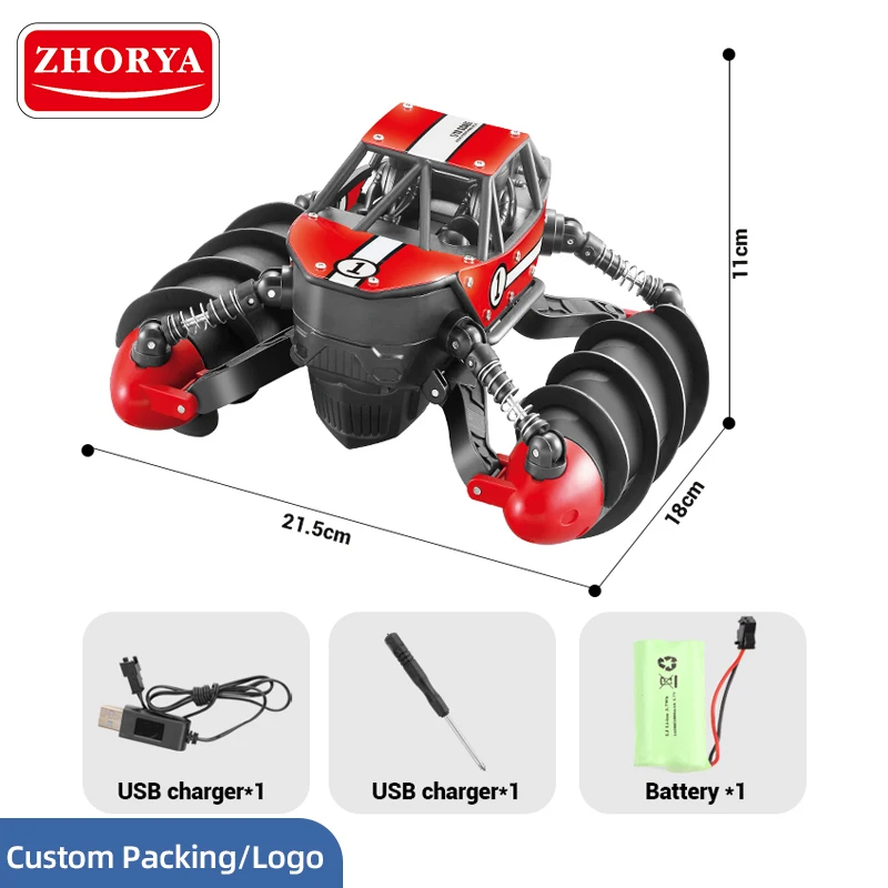 Leemook 2024 2.4G Amphibious Waterproof Line Amphibious Remote Control Car Remote control programming stunt climbing car