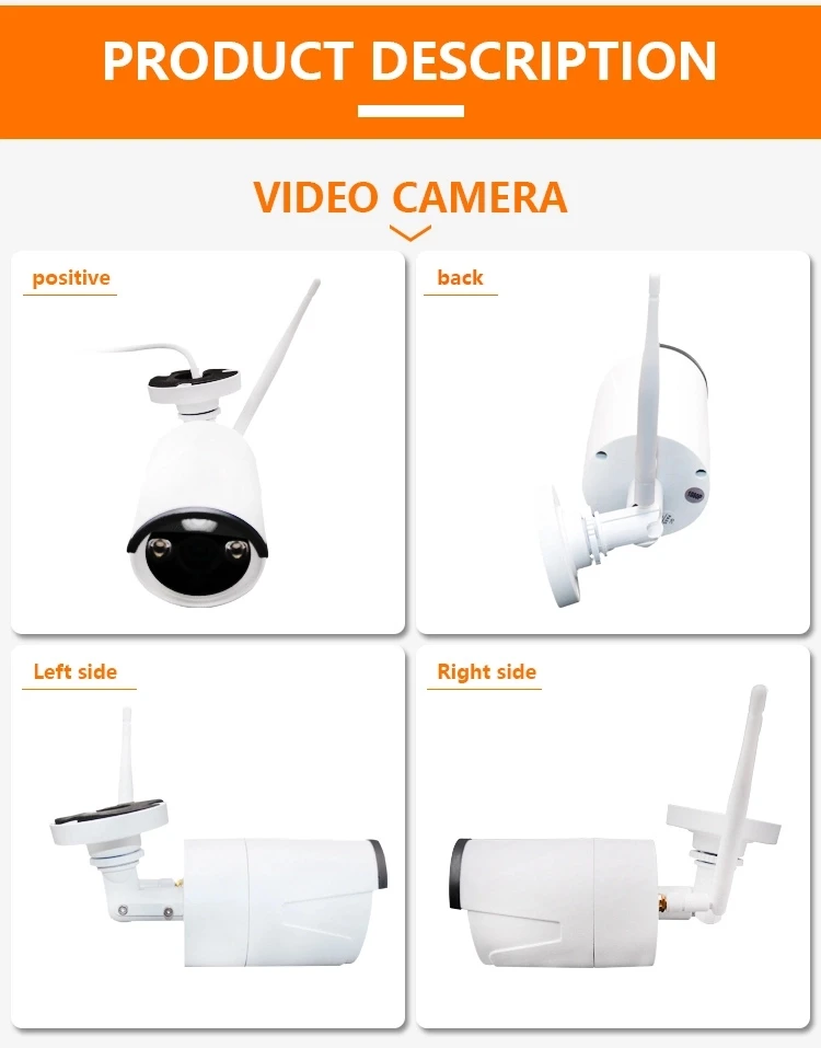 cctv camera Home Security System Full 1080P H.265 Alarm 4ch NVR CAMERA Kit