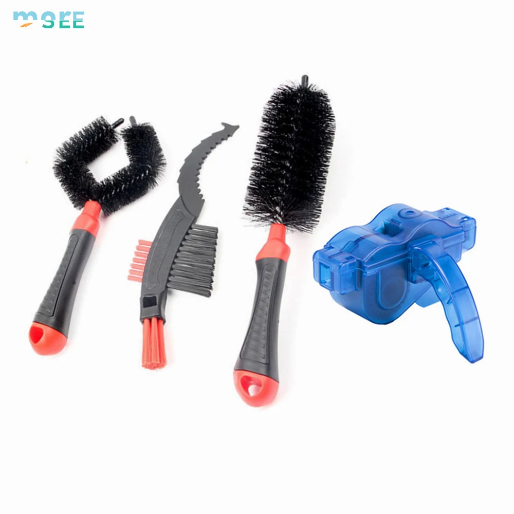SeeMore 4-Piece Premium Bike Brush Kit Industrial Grade Wire Brush with Durable Nylon Bristles Bike Cleaning Tool