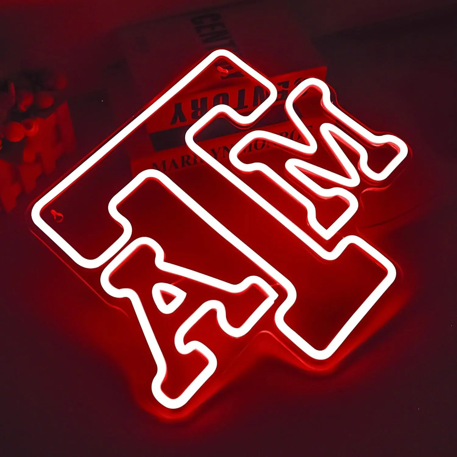 ATM Neon Sign American Football Team Logo and University Name Light Signs Wall Decor for College Man Cave Dorms and Bedrooms