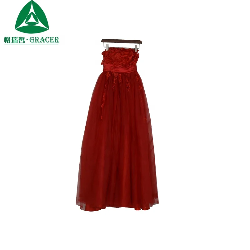 Factory Price Second Hand Evening Dress Wedding Dress Used Clothes Guangzhou Bride Dress