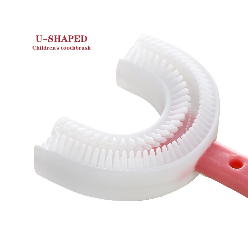 Ручной силиконовые формы для маленьких детей (детские) U форма зубная щетка уход за полостью рта щеточка для чистки и чистки зубов От 1 до 12 лет, хит продаж, оптовая продажа