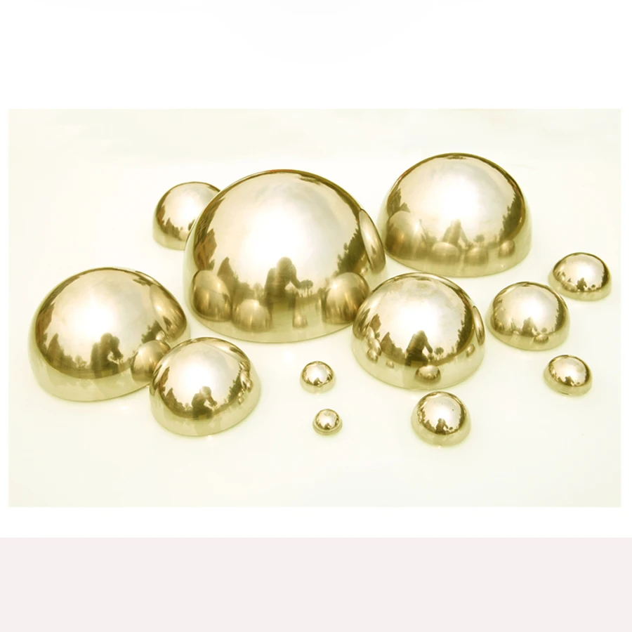 Wholesale 220mm 250mm 280mm 300mm titanium gold plated brass plated hollow stainless steel metal Half Ball Sphere Or Hemisphere