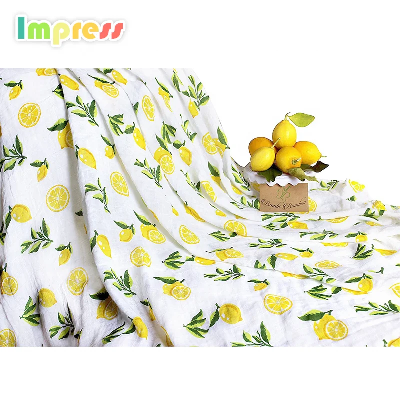 Wholesale 100% organic cotton bamboo muslin swaddle blanket