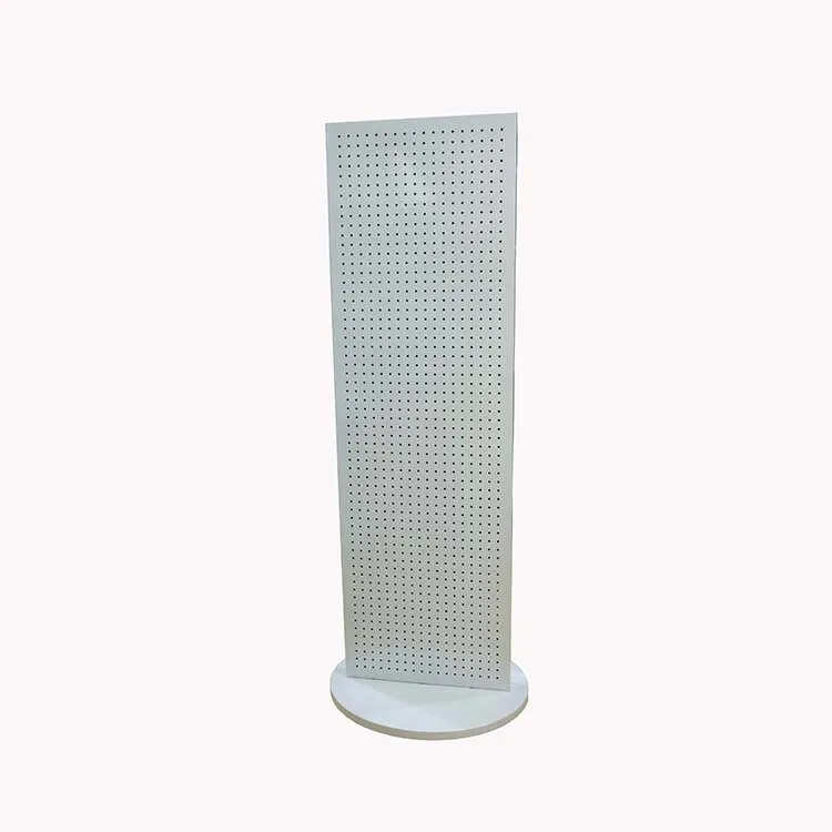 Perforated Back Panel Supermarket Shelf Pegboard Display Stands Storage Racks Shelf With Wheels