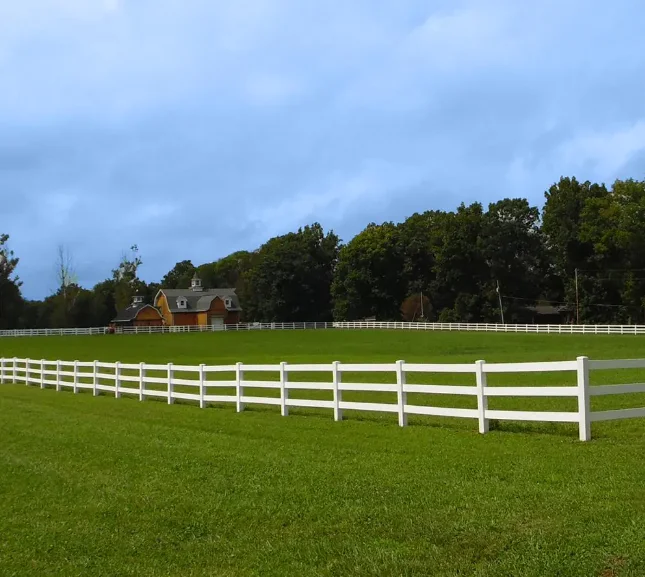 3 Rail vinyl fence PVC horse fence farm ranch fencing