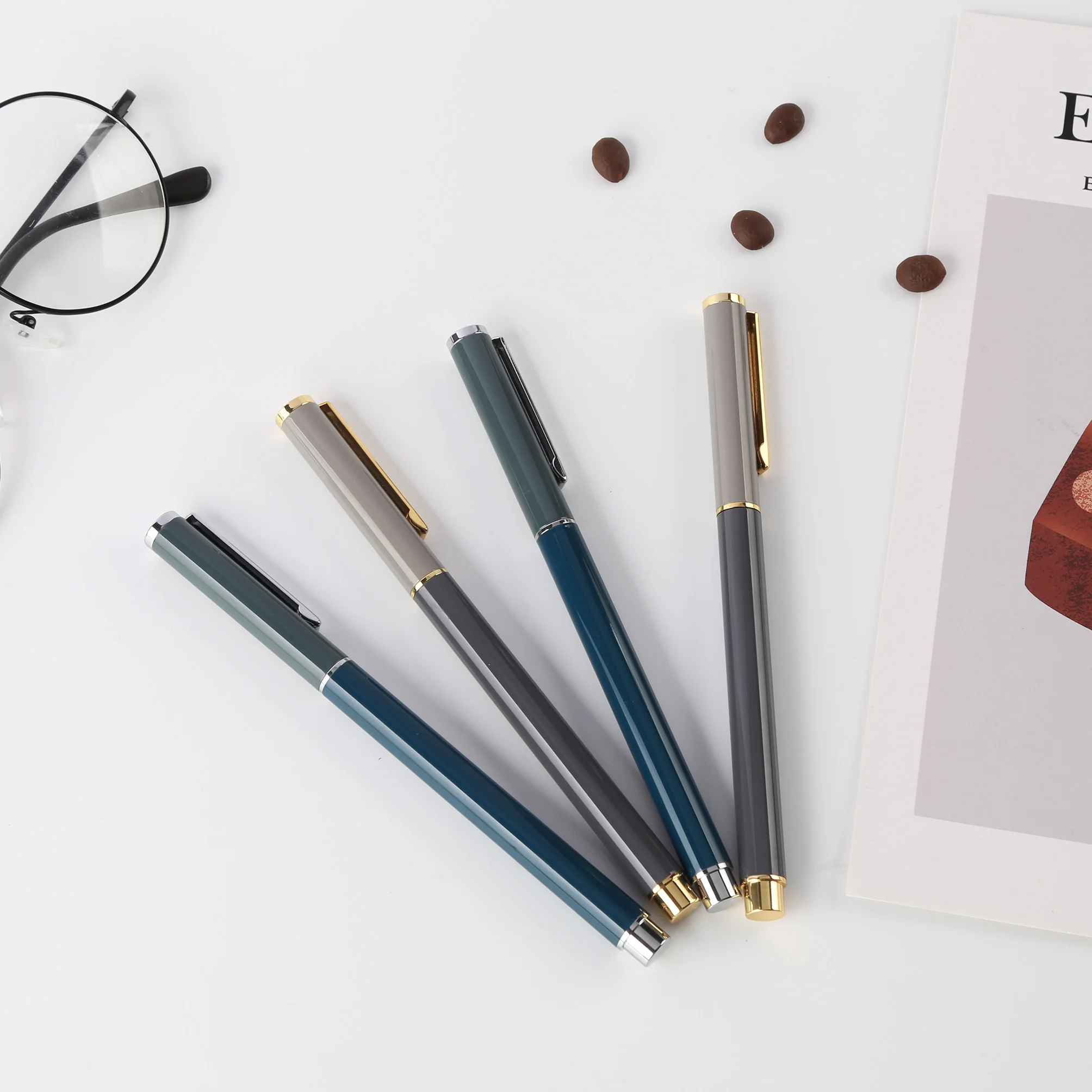 TTX Morandi Color Contrast Hot Selling Metal Custom Logo Advertising Kawaii Promotional Gift Ball Point Pen