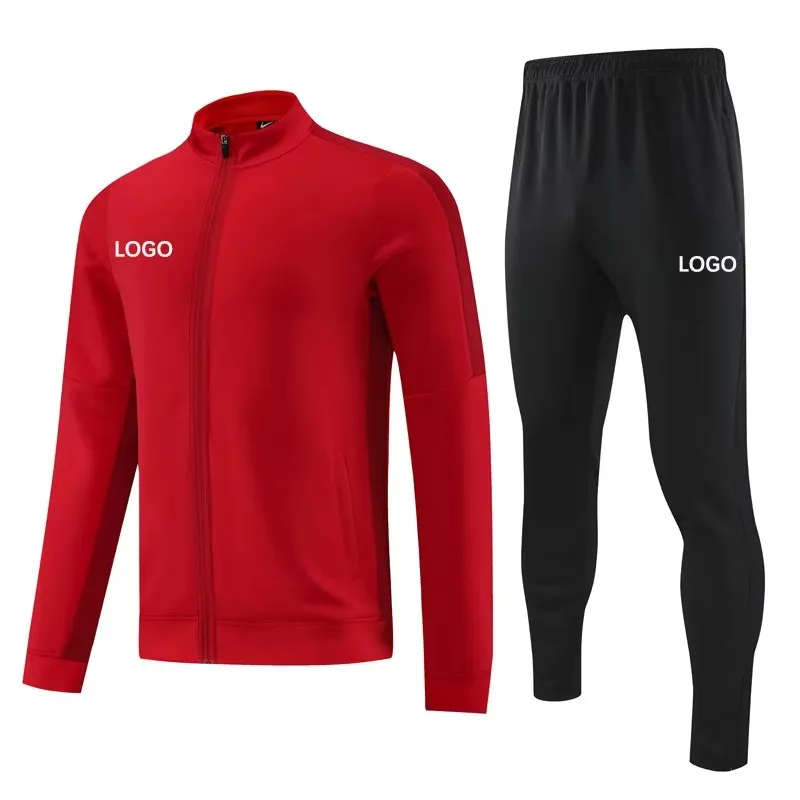 custom training jogging embroidery tracksuits Winter training jerseys Football club long-sleeved suits soccer tracksuit for men