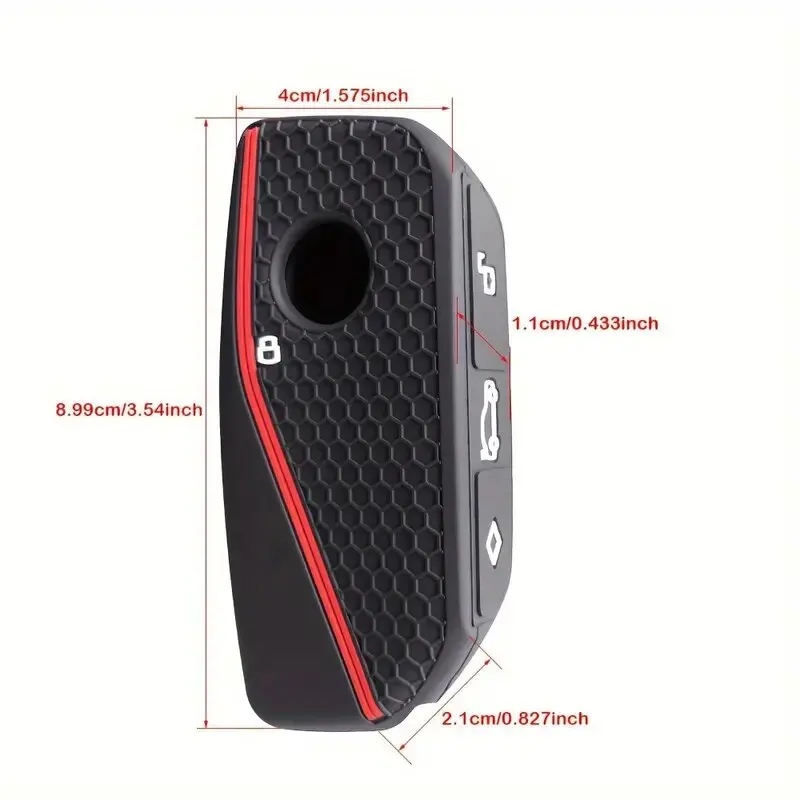 2024 New Honey Comb Design Car Key Cover Case Shell For bmw Silicone Rubber Key Fob Protector Case Covers