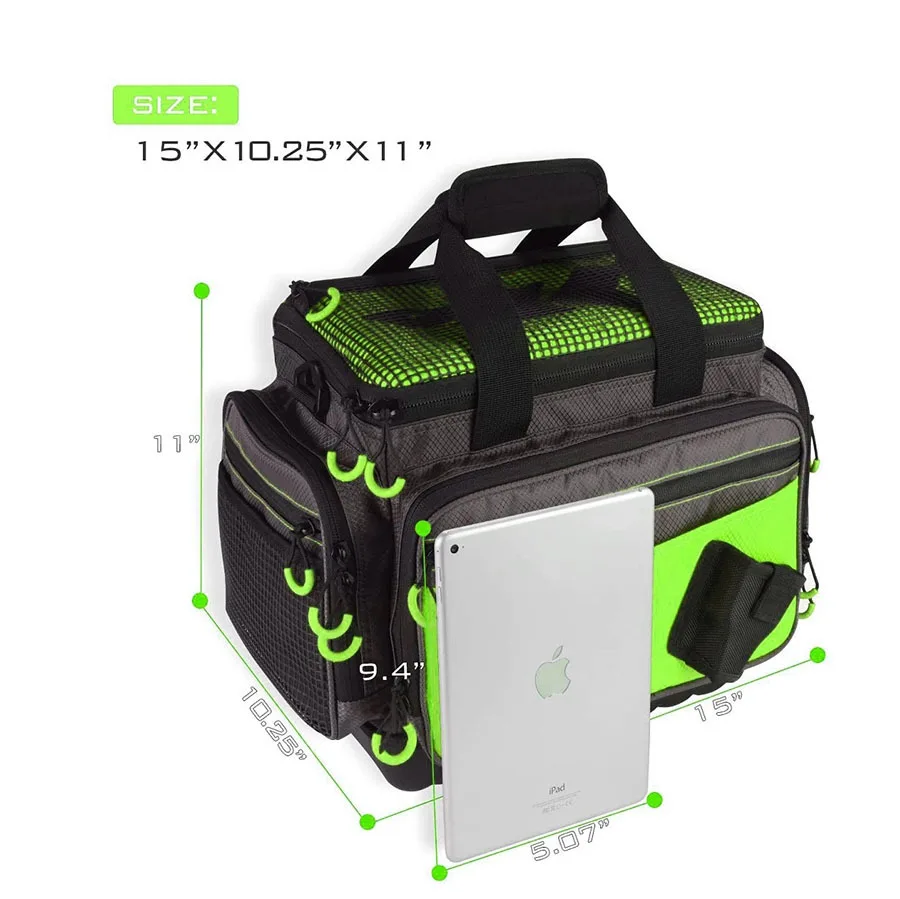 Custom Logo Waterproof Outdoor gear tackle box with cooler Fishing Gear Accessories Bag Fishing Tackle Bag
