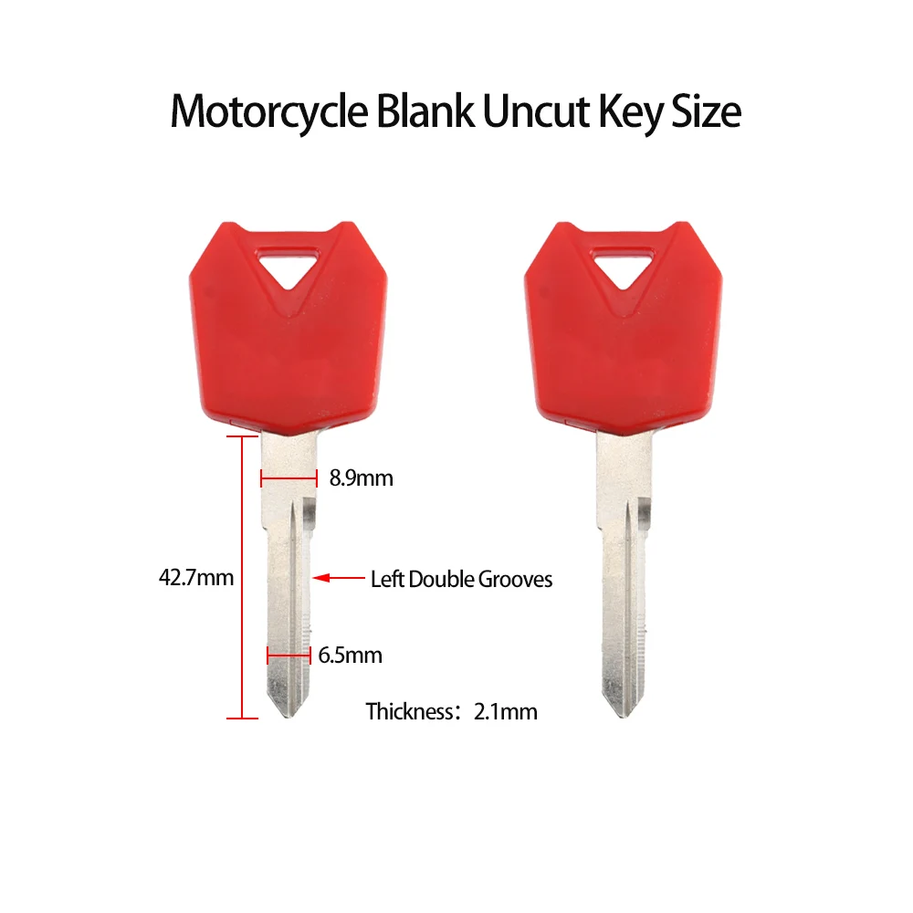 New Blank Motorcycle Uncut Key Black Length 37mm for KTM Motorbike Spare Part Replacement Accessory