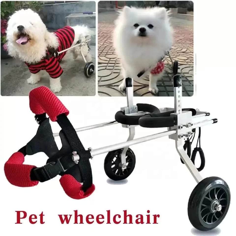 Adjustable Dog Cart 2 Wheels Chair Pet Mobility Dog Wheelchair for Handicapped Pet Dog wheelchair
