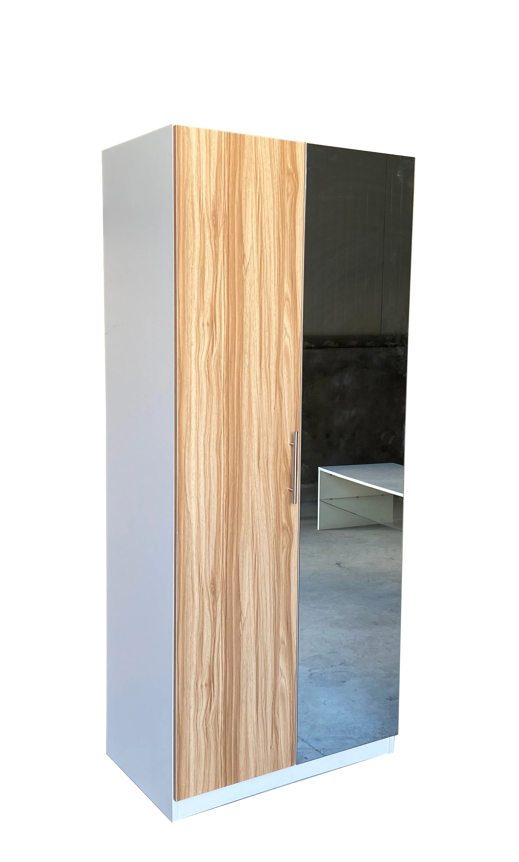 ДСП 2 дверной шкаф с зеркалом