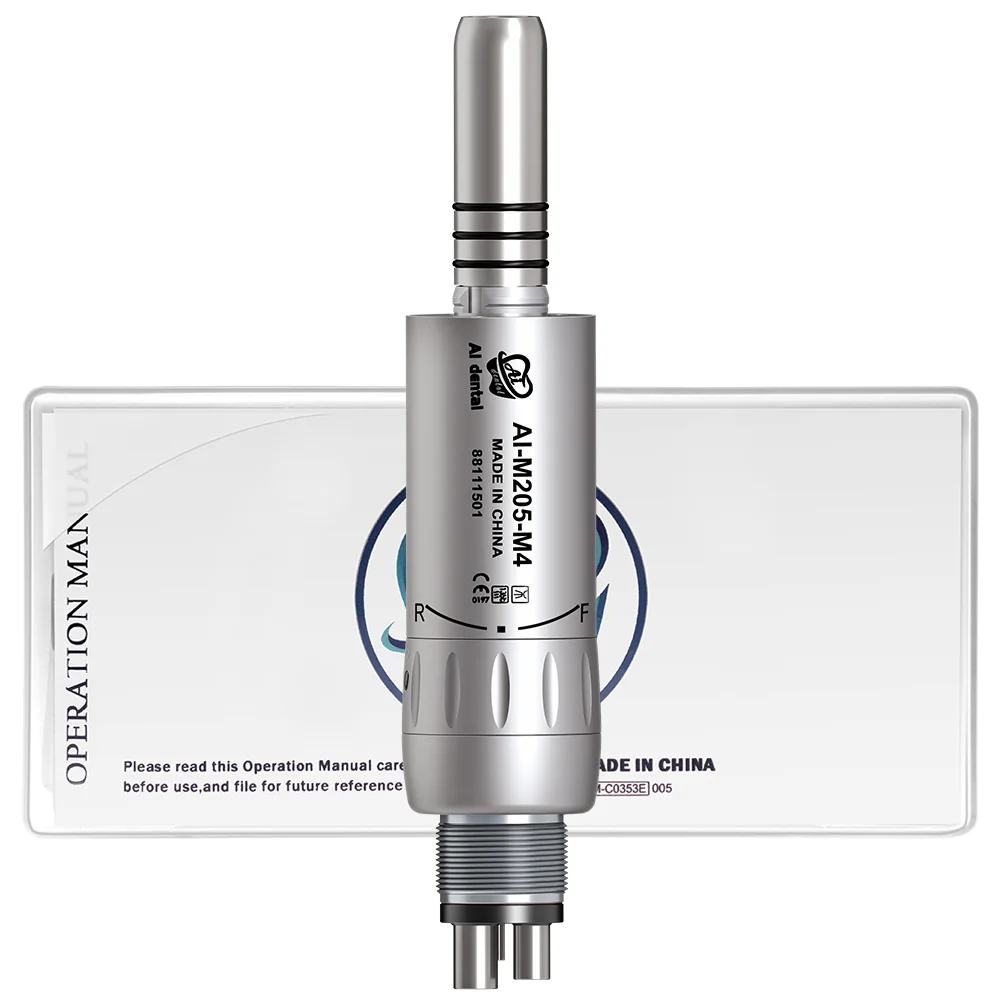 AI-M205-M4 Dental Spare Parts Internal Water Spray Stainless Body Electric Air Motor E-Type Connect for Slow Speed Dental Chair