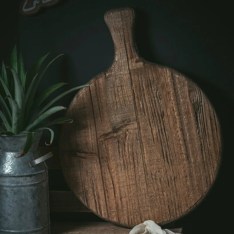 Wholesale Decorative Farmhouse Retro Solid Wood Tray Beautiful Rustic Wooden Wedding Serving and Holiday Home Decorations