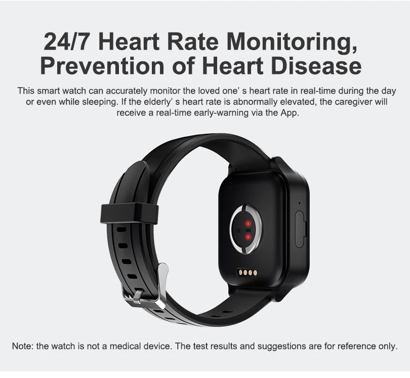 J-Style 2032 Elderly Smart Watch Bluetooth 4G Health Monitor SOS Button With 4G ECG PPG HRV Body Temperature SpO2