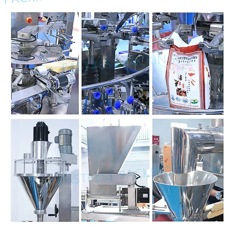 Zip Pouch Filling Turkey Tail Mushroom Powder Packaging Machine  Premade Bag Doypack Packing Machine