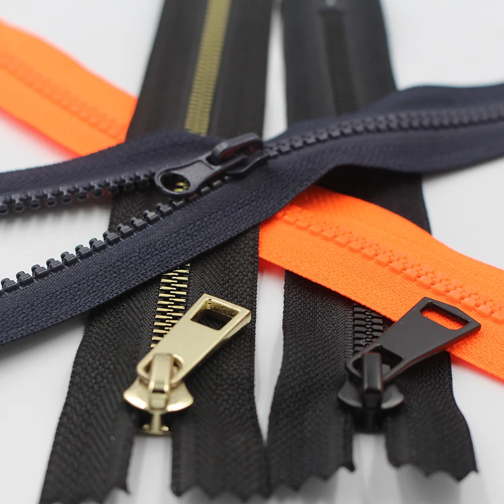 high quality plastic #5 close end resin zipper with hook puller for pocket